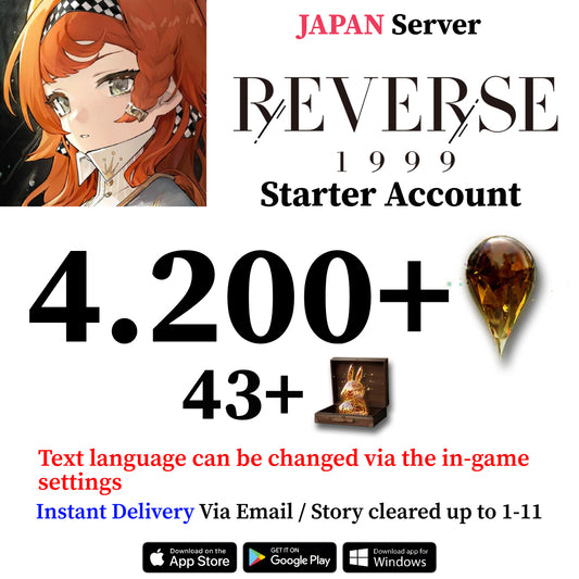 Reverse: 1999 Starter Reroll Account 4200+ Gems [BUY 2 GET 3] [JAPAN]