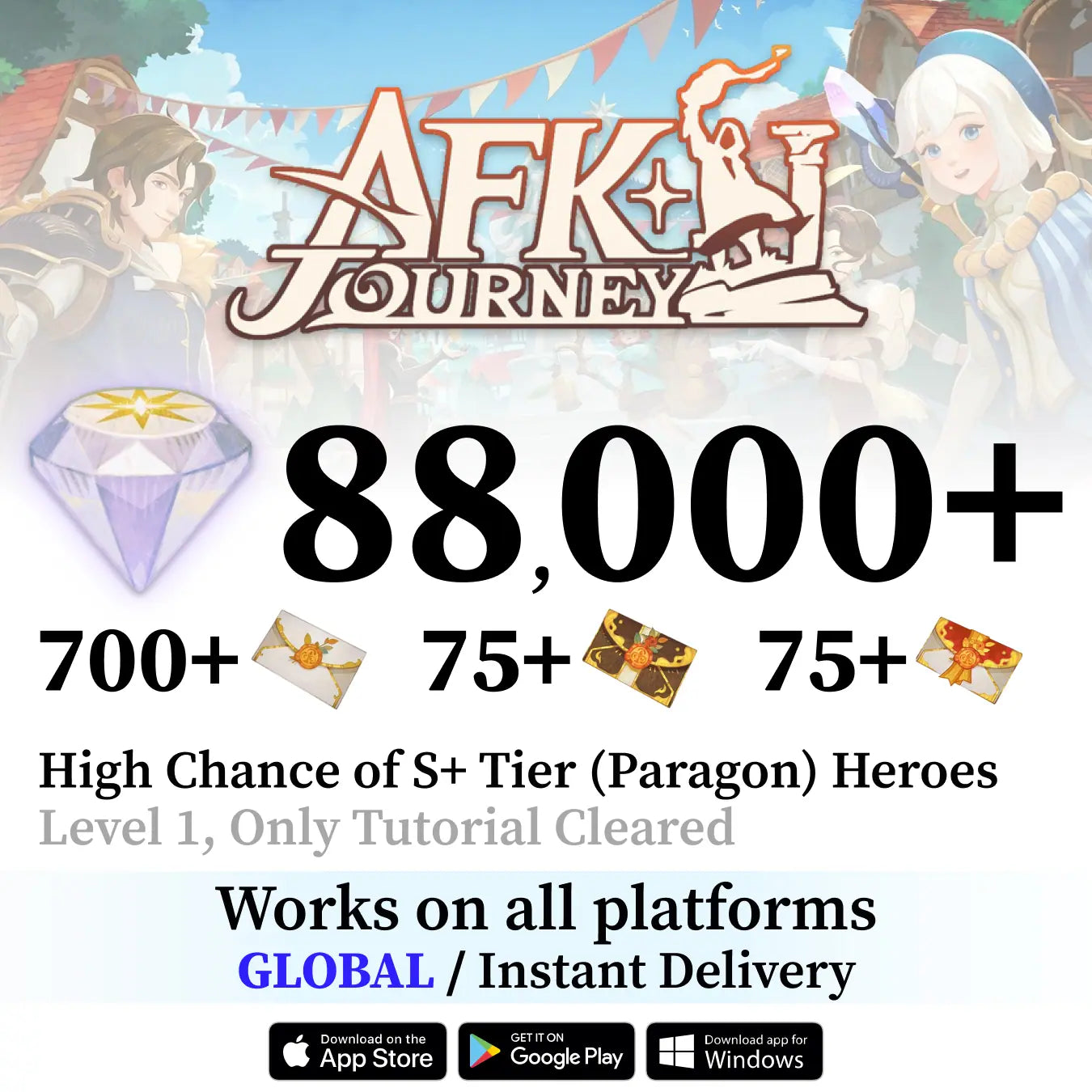AFK Journey Reroll Account | 6+ God Heroes