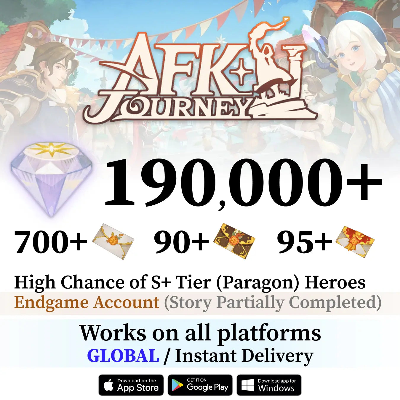 AFK Journey Global Endgame Reroll Accounts | 1–9 Celestial Heroes | Up to 1500 Pulls