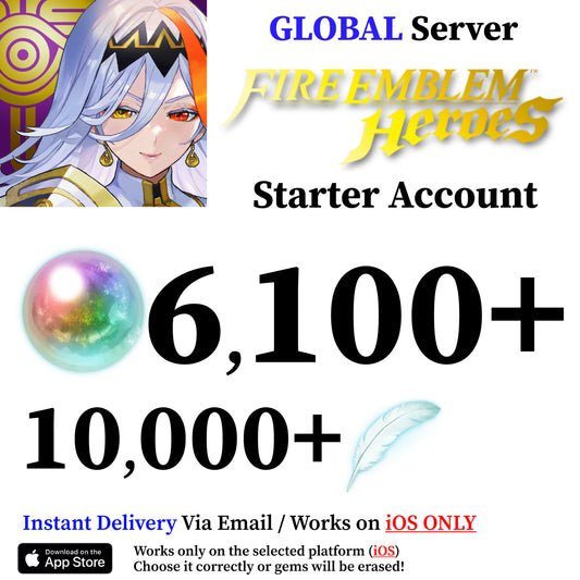 Fire Emblem Heroes Account | 6,000 Orbs + 14,000 Feathers | iOS Only