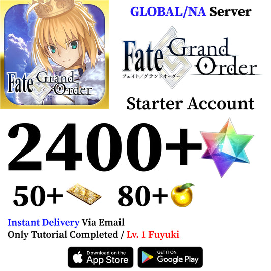 Fate Grand Order Starter Account with 2400+ SQ [Global]