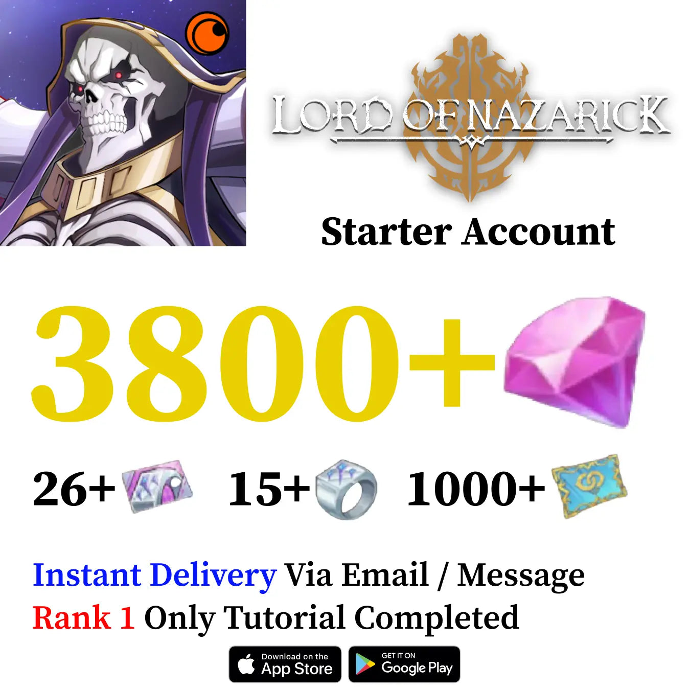 Lord of Nazarick Starter Account with Crystals