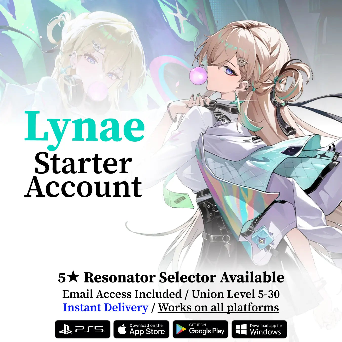 Wuthering Waves Lynae Starter Reroll Account