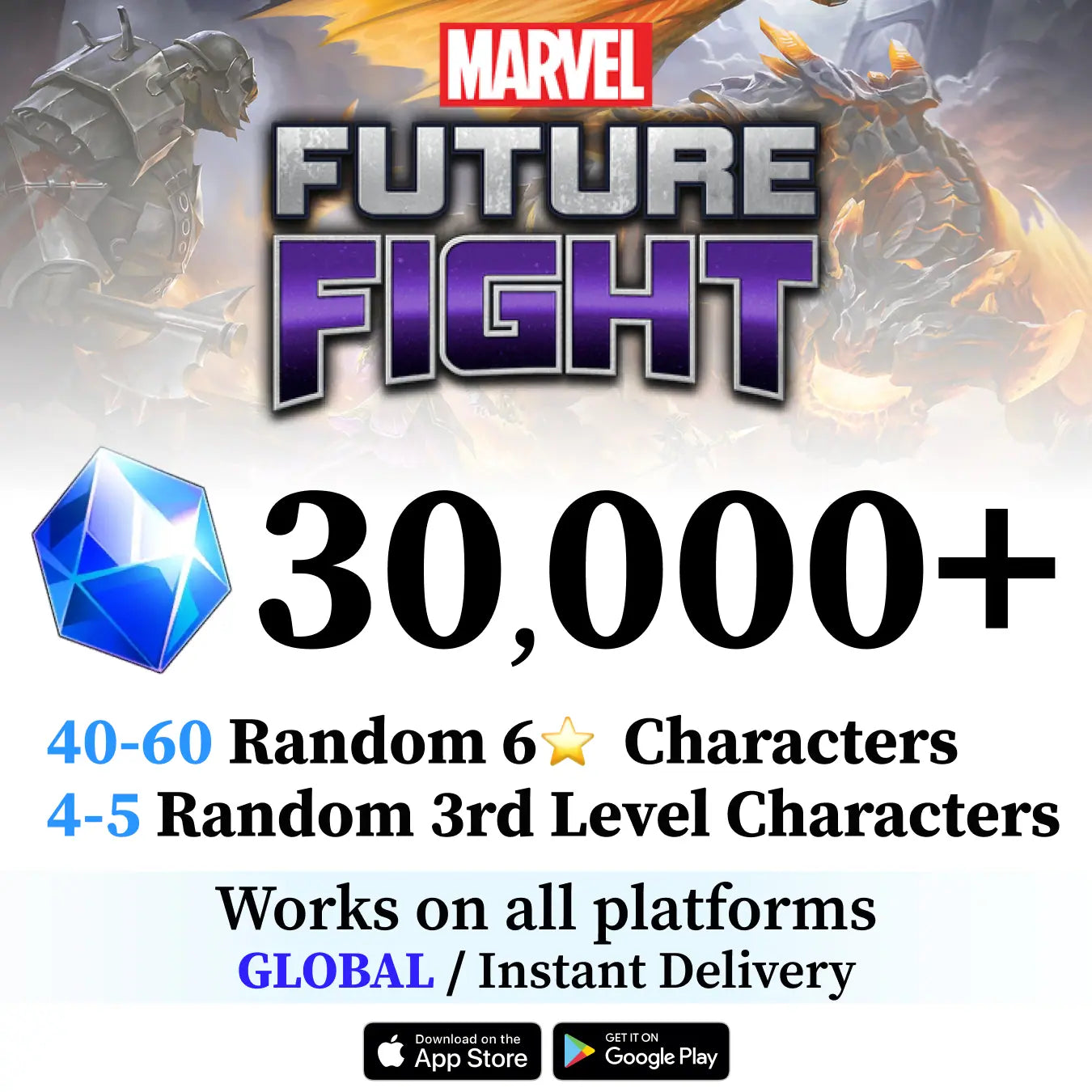 Marvel Future Fight Account: High Diamonds, T4, T3s & CTP Options