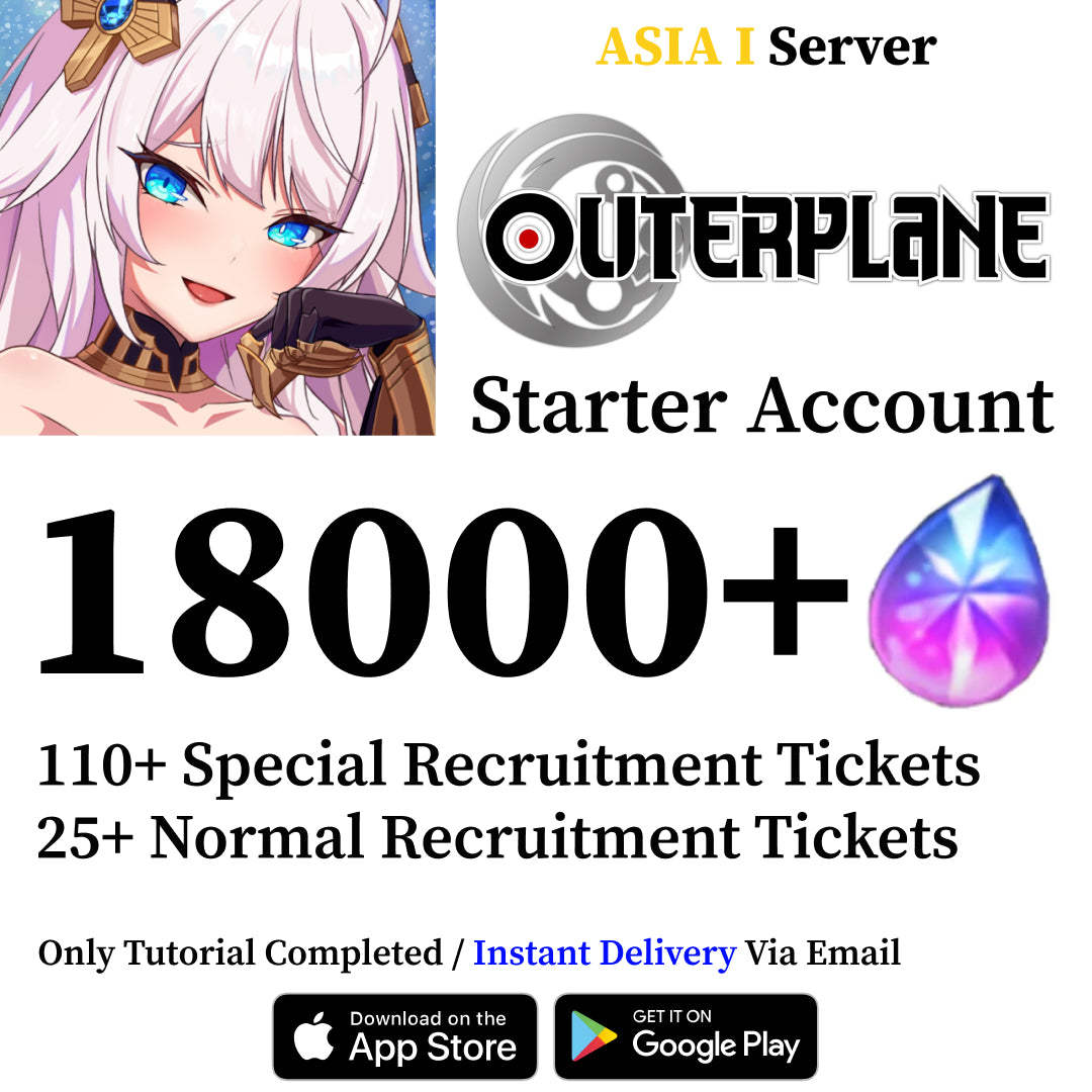 OUTERPLANE Starter Reroll Account 23000+ Gems [ASIA]