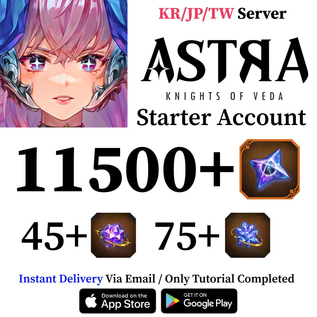 ASTRA: Knights of Veda Starter Account Japan