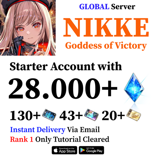 NIKKE Starter Reroll Account 28000+ Gems [GLOBAL]
