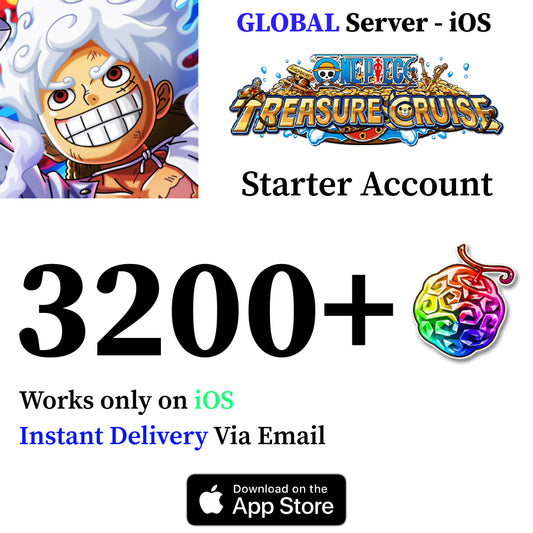 One Piece Treasure Cruise Reroll Account 3200+ Gems [iOS]
