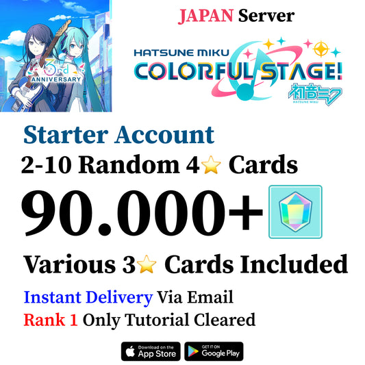 Project Sekai Account with 90,000+ Gems [JAPAN] [BUY 2 GET 3]