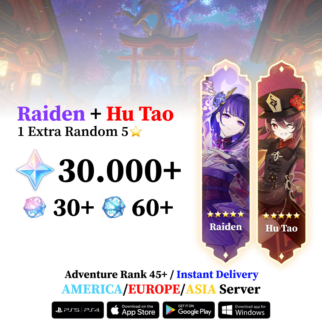 Raiden Shogun Reroll Account with 30.000 Primogems