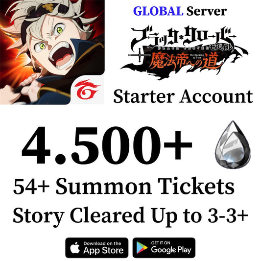Black Clover M Account 4500+ Crystals [GLOBAL]