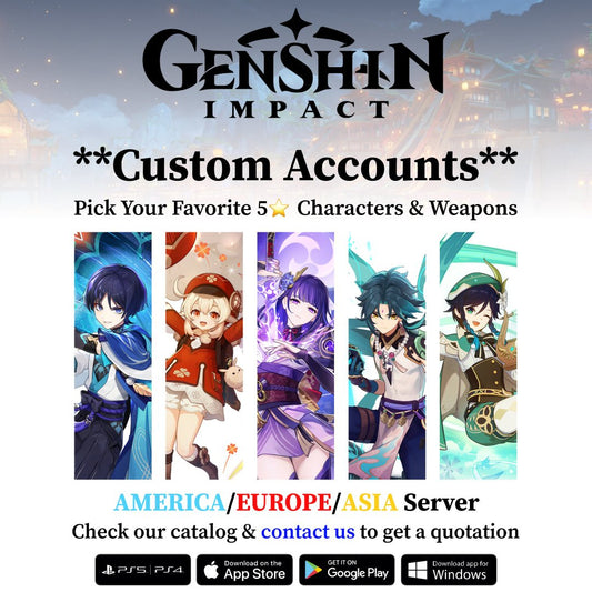 Genshin Impact Custom Account - Genshin Reroll Account