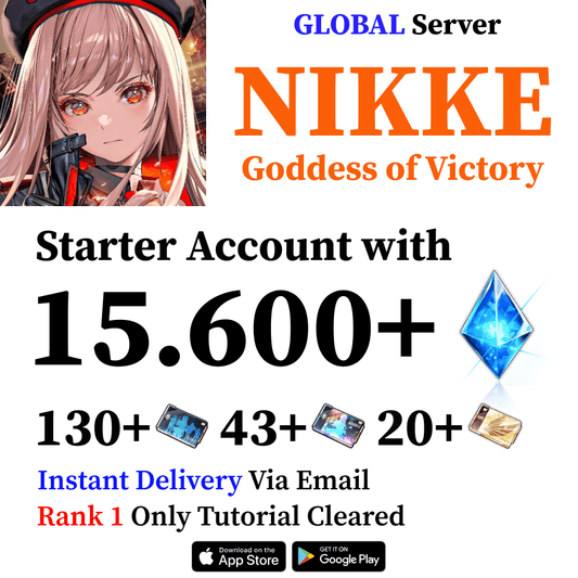 NIKKE Starter Reroll Account 15600+ Gems [GLOBAL]