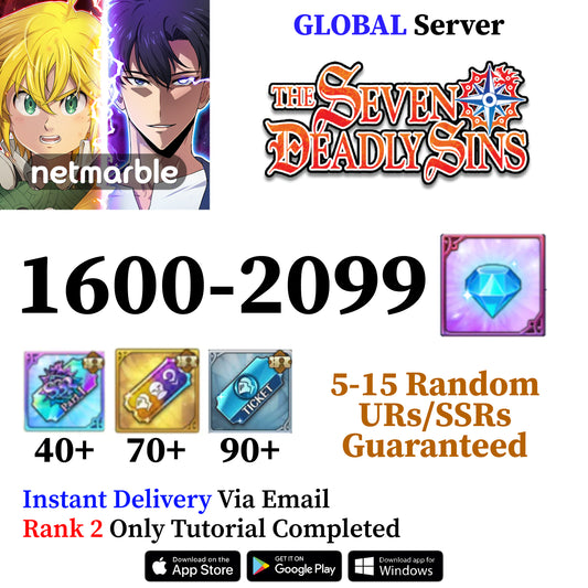 Seven Deadly Sins Grand Cross Account with 2000+ Diamonds [Global]