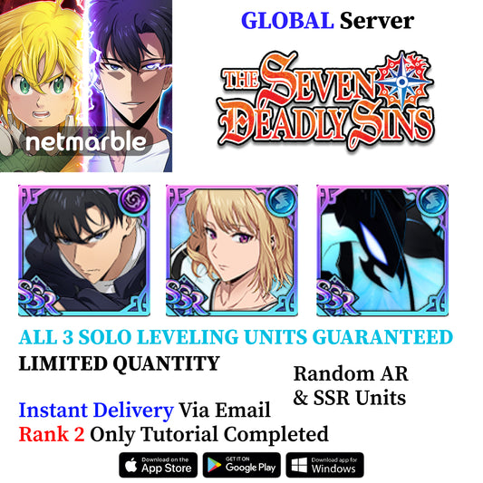 Solo Leveling Collab Seven Deadly Sins Grand Cross Accounts [Global]