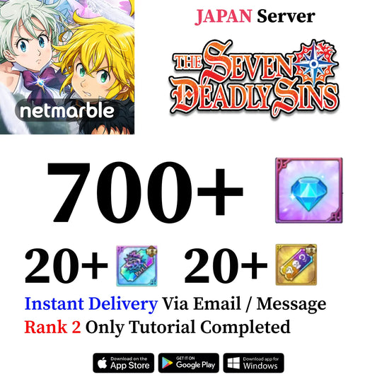 Seven Deadly Sins Grand Cross Account with 700+ Diamonds [Japan]