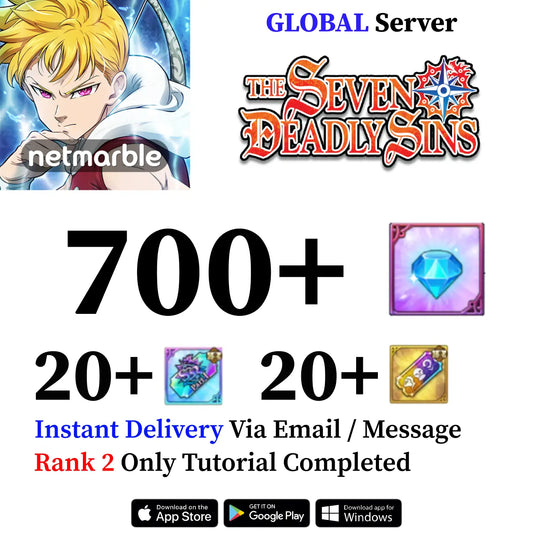 Seven Deadly Sins Grand Cross Account with 700+ Diamonds [Global]