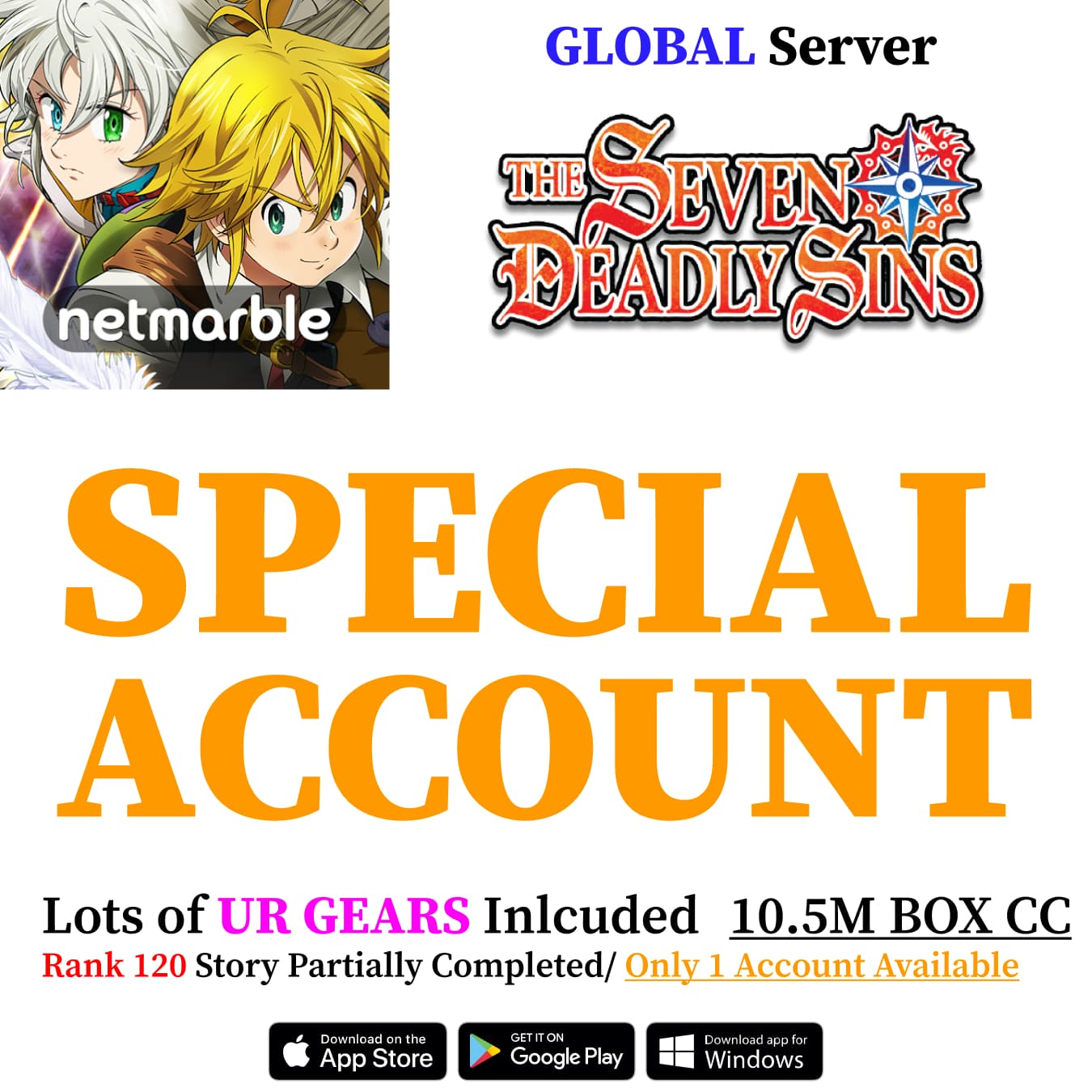 Seven Deadly Sins Grand Cross Special Account [Global]
