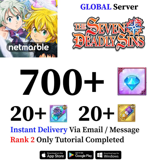 Seven Deadly Sins Grand Cross Account with 700+ Diamonds [Global]