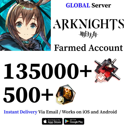 Arknights Farmed Reroll Account with 30000 - 135000+ Orundum, 510+ Originite Prime [GLOBAL]