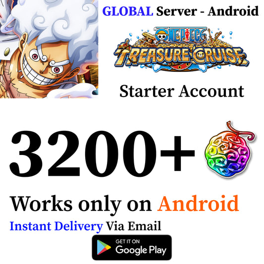 One Piece Treasure Cruise Reroll Account 3200+ Gems [Android]