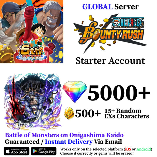 Onigashima Kaido OPBR Starter Reroll Account [Global]