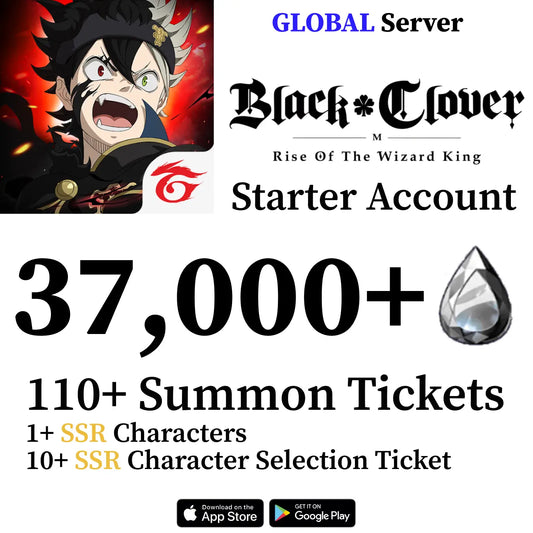 Black Clover M Account with Crystals [GLOBAL]