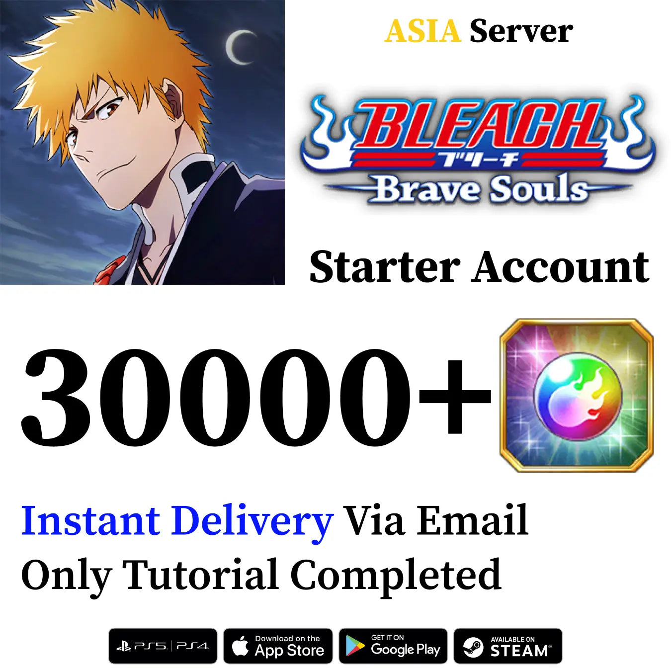 Bleach Brave Soul - Fresh Resource Starter Account [Asia]