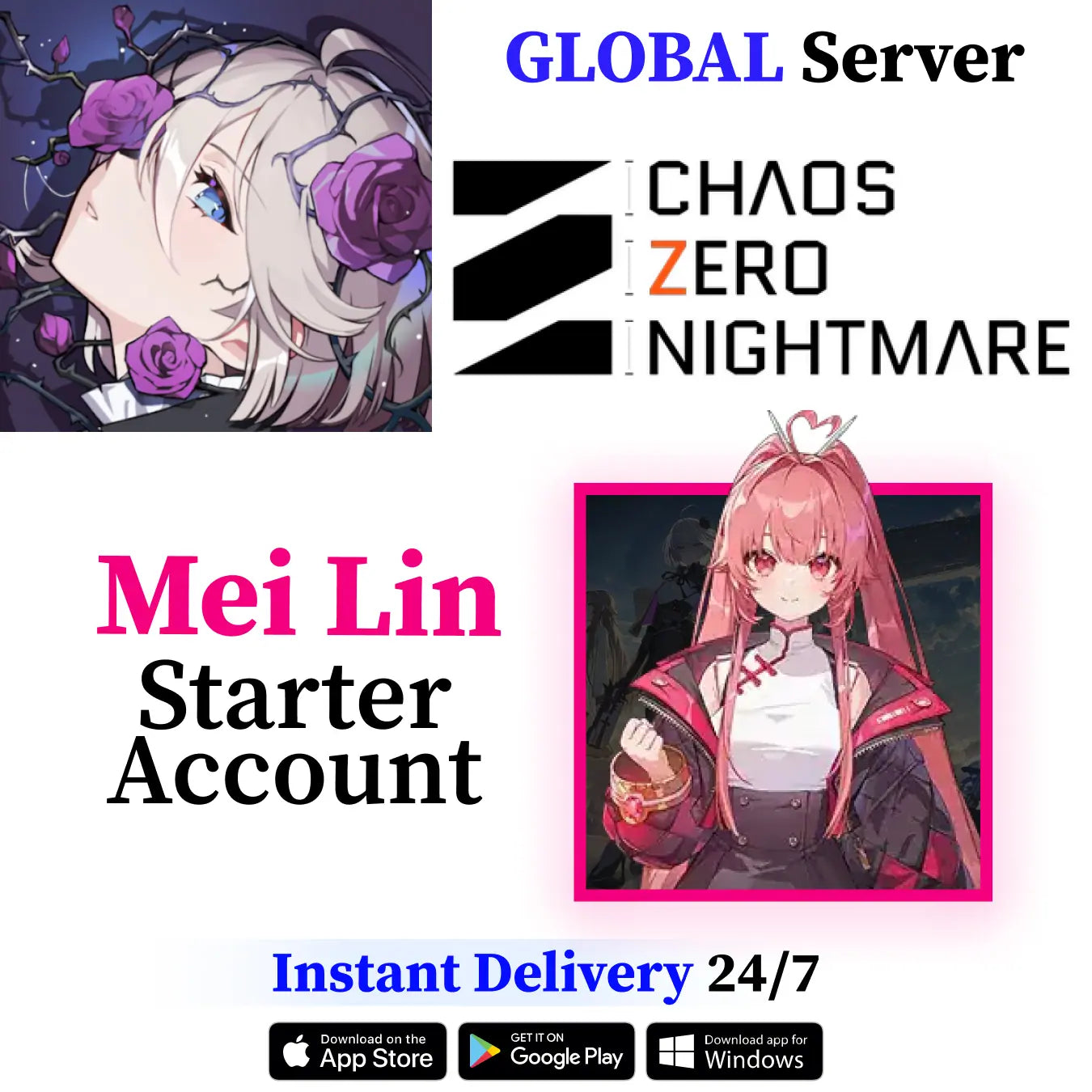 Chaos Zero Nightmare Mei Lin Starter Account [Global]