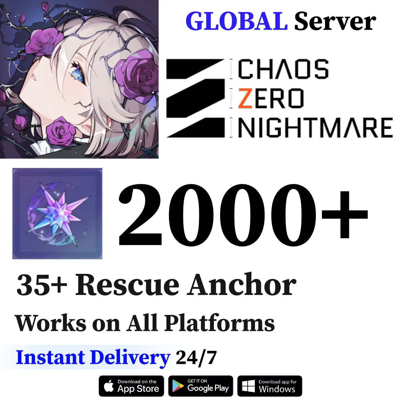 Chaos Zero Nightmare Starter Account with Crystals [Global]