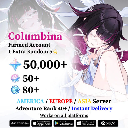 Columbina Reroll Account with Primogems