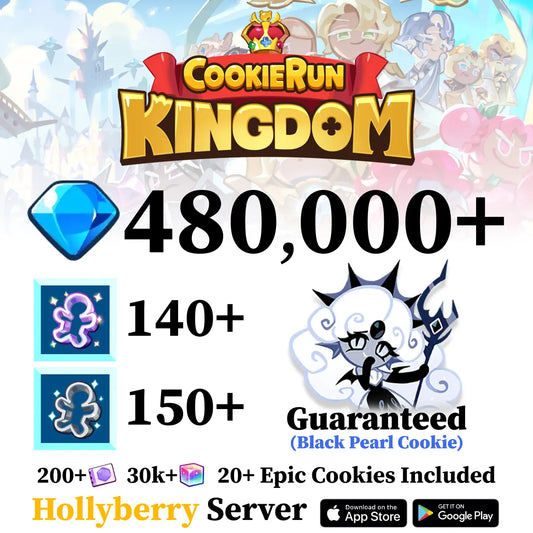 Cookie Run Kingdom Starter Reroll Account with Black Pearl [Hollyberry]