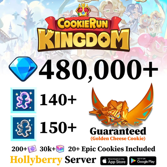 Cookie Run Kingdom Starter Reroll Account with Golden Cheese [Hollyberry]