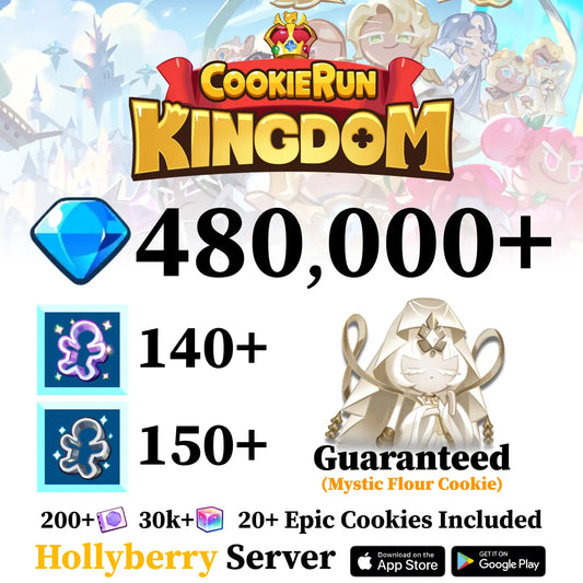 Cookie Run Kingdom Starter Reroll Account with Mystic Flour [Hollyberry]