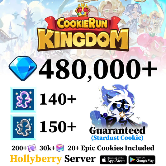 Cookie Run Kingdom Starter Reroll Account with Stardust [Hollyberry]