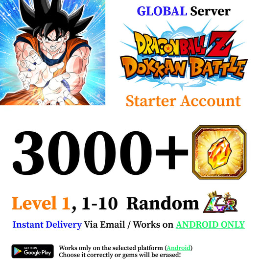 Dragon Ball Z Dokkan Battle Starter Account with Dragon Stones [Android]