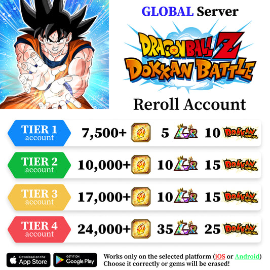 Dragon Ball Z Dokkan Battle Account with Dragon Stones [Android/iOS]