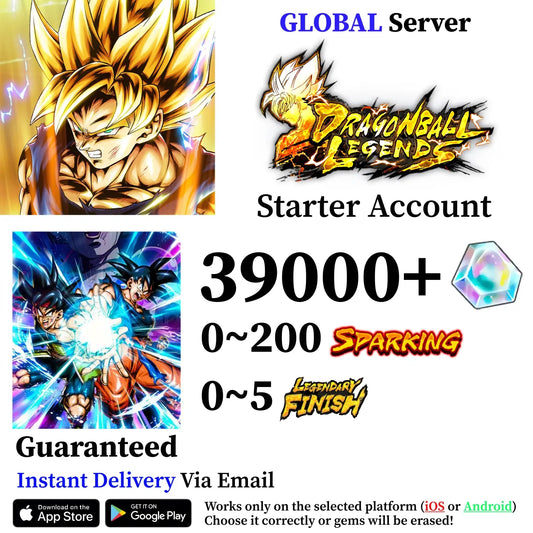 Dragon Ball Legends Goku & Bardock Starter Account