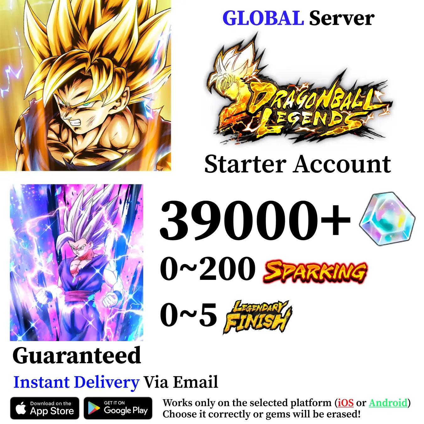 Dragon Ball Legends Beast Gohan Starter Account