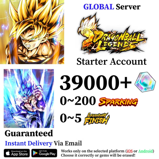 Dragon Ball Legends Super Saiyan God SS Gogeta Starter Account