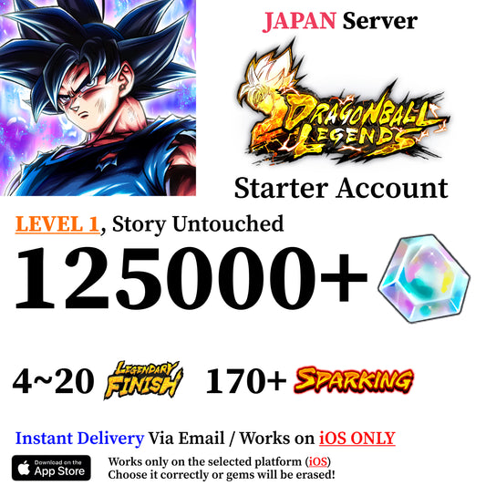 Dragon Ball Legends Starter Account [Japan - iOS]