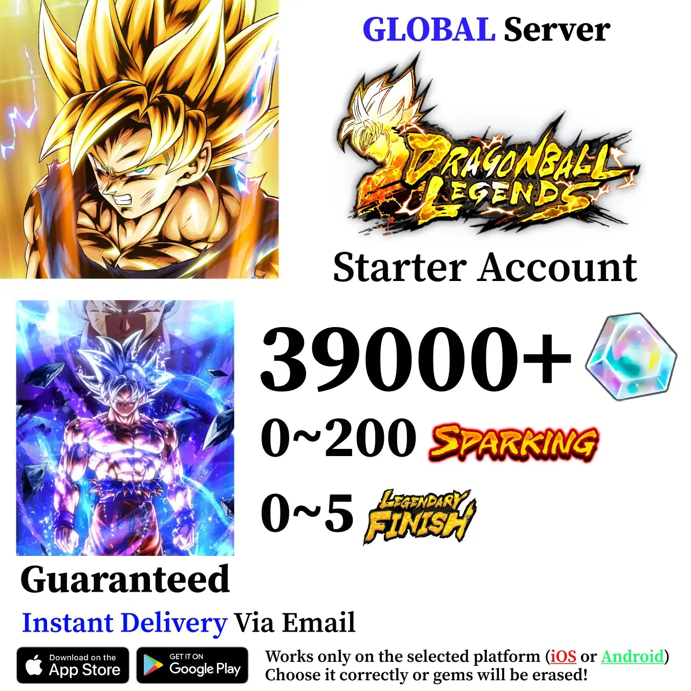 Dragon Ball Legends Ultra Instinct Goku Starter Account