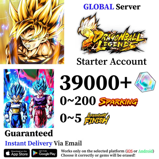 Dragon Ball Legends Super Saiyan God SS Evolved & Super Saiyan God SS Kaioken Vegeta & Goku Starter Account