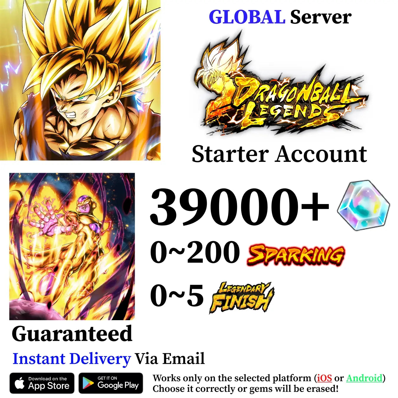 Dragon Ball Legends UL Golden Frieza Starter Account