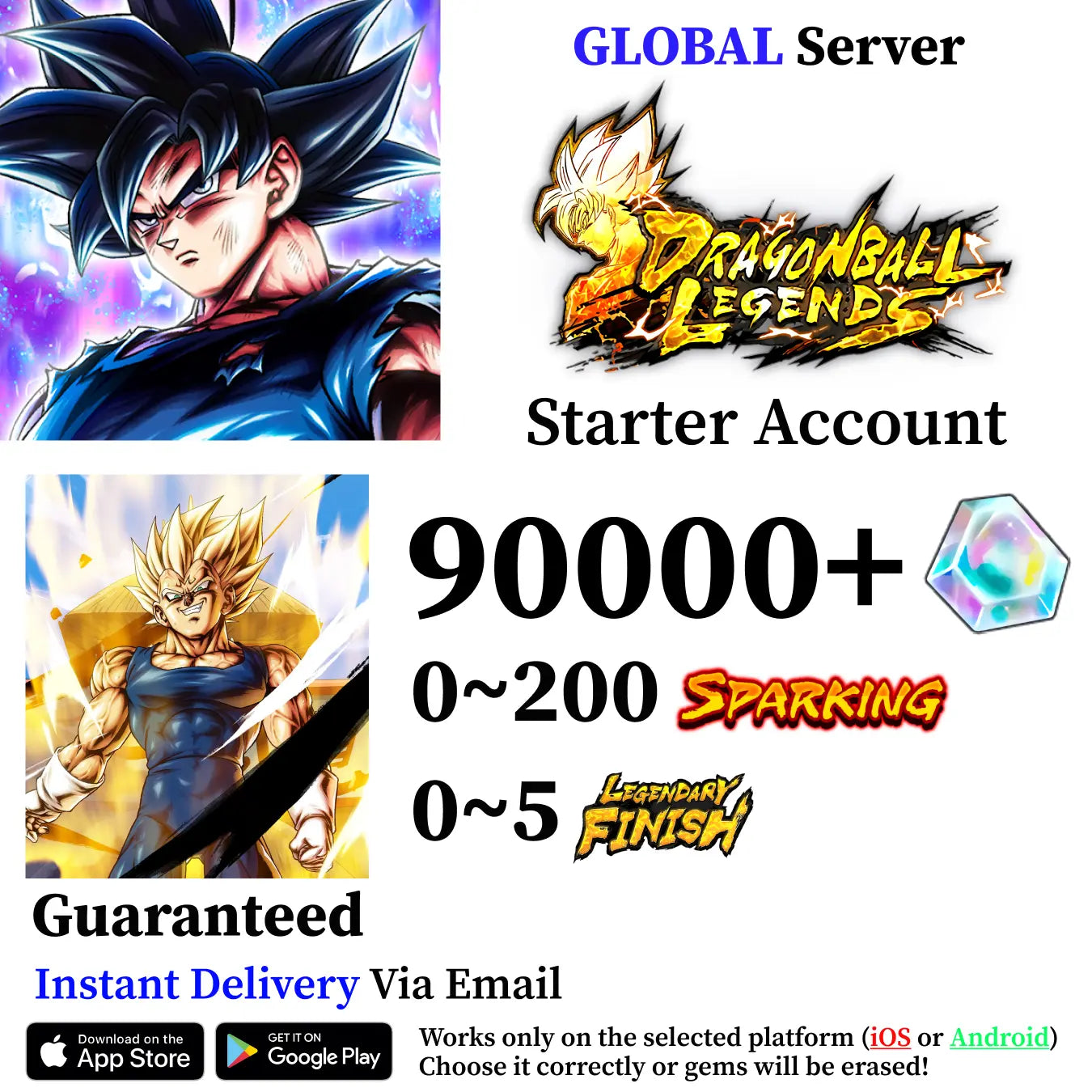 Dragon Ball Legends UL Majin Vegeta Starter Account [iOS/Android]