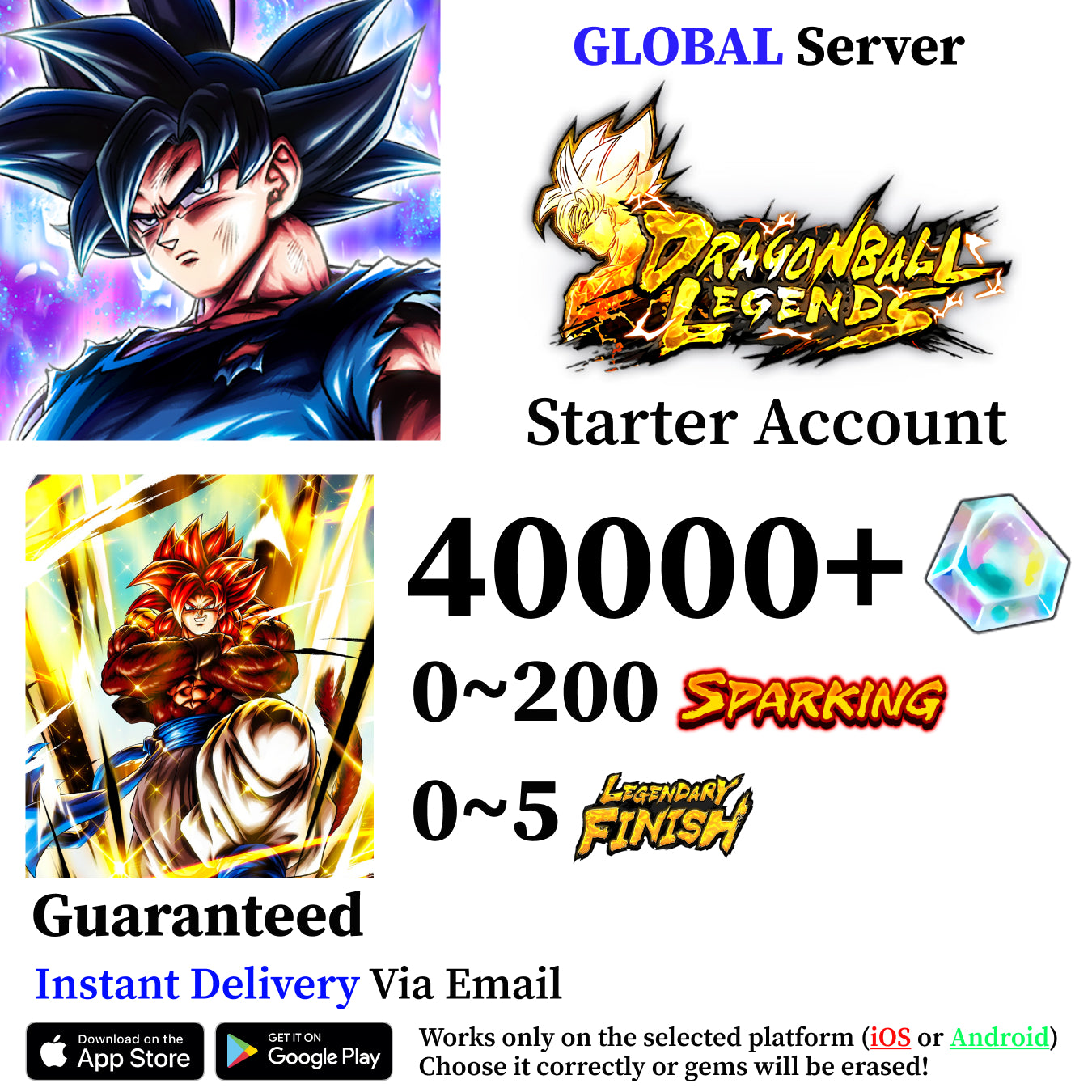 Dragon Ball Legends Ultra SSJ4 Gogeta Starter Account [iOS/Android]