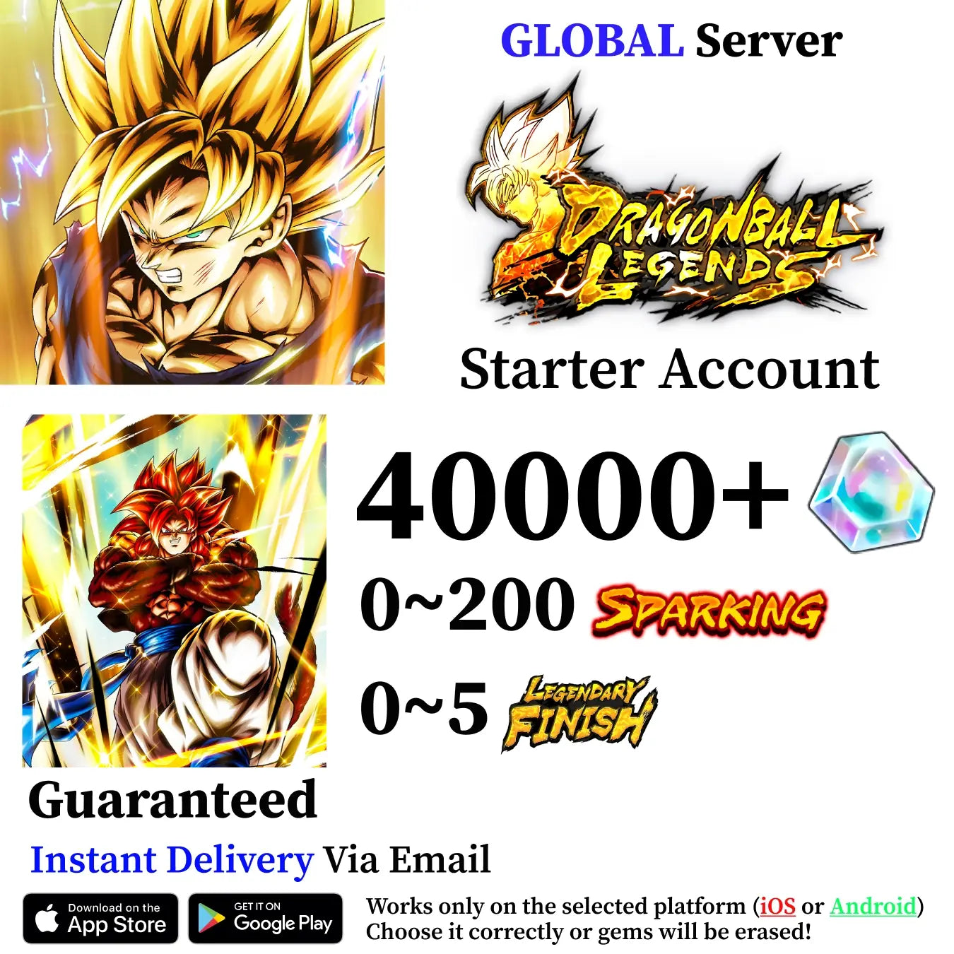 Dragon Ball Legends Ultra SSJ4 Gogeta Starter Account