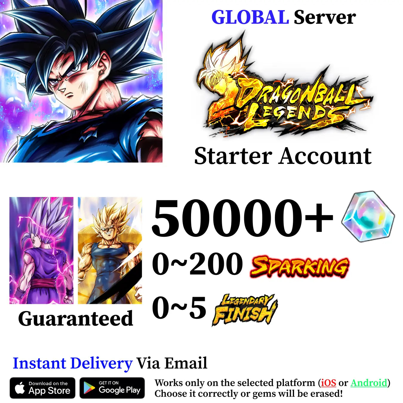 Dragon Ball Legends UL Son Gohan (Beast) Starter Account [iOS/Android]