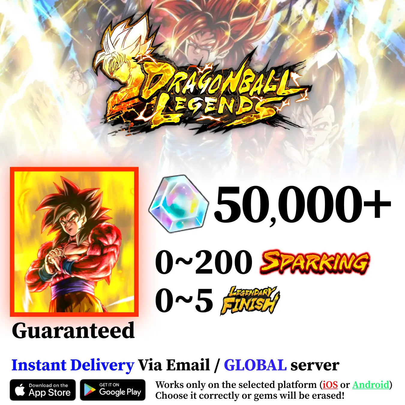Dragon Ball Legends UL Super Full Power Saiyan 4 Goku Starter Account [iOS/Android]