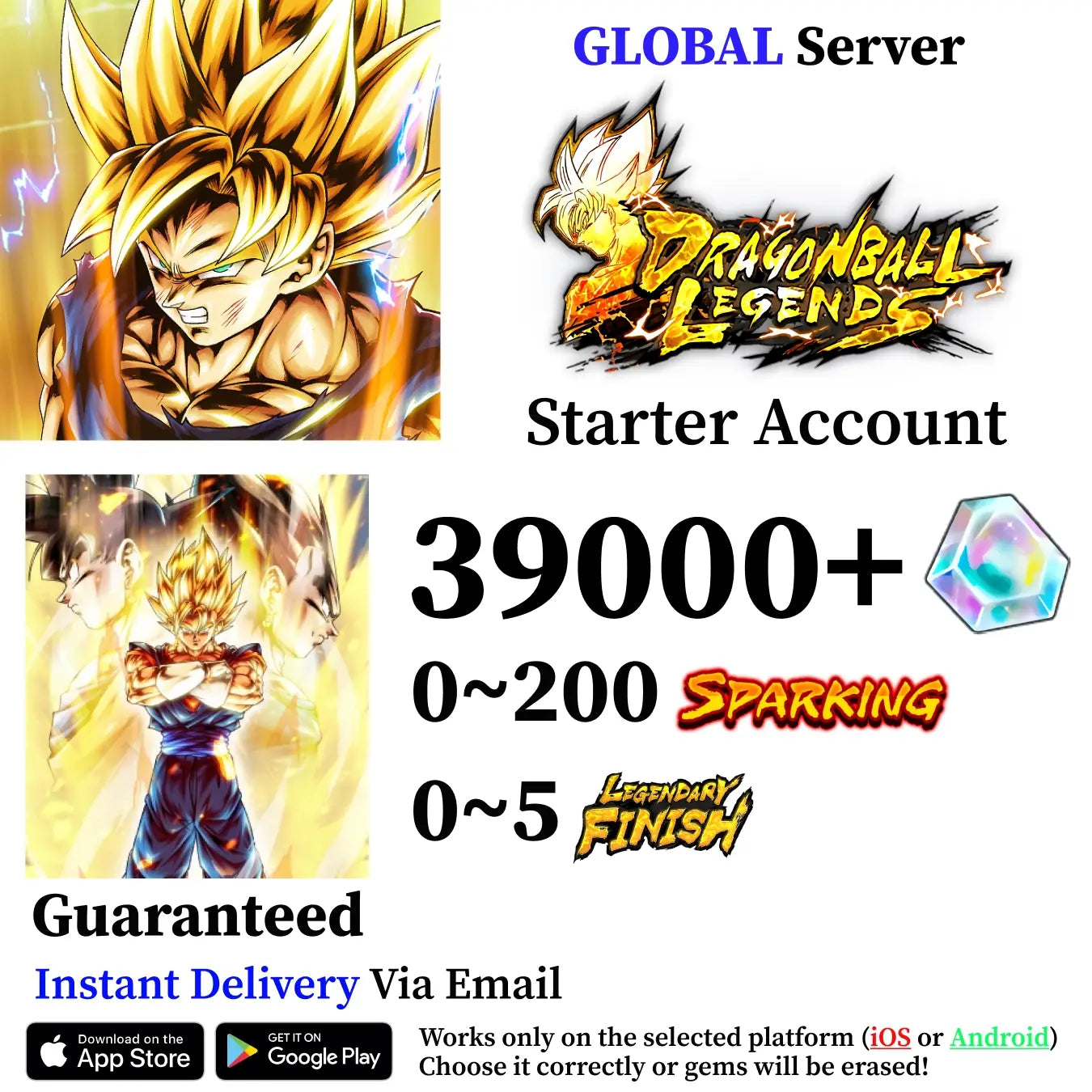 Dragon Ball Legends UL Super Vegito Starter Account